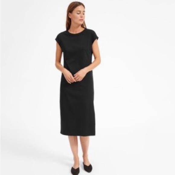 Everlane - The Luxe Cotton Side Slit Tee Midi Dress - Picture 9 of 9